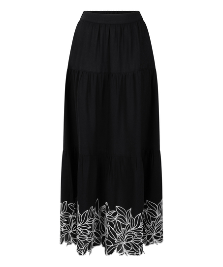 Embroiderd Skirt, Black