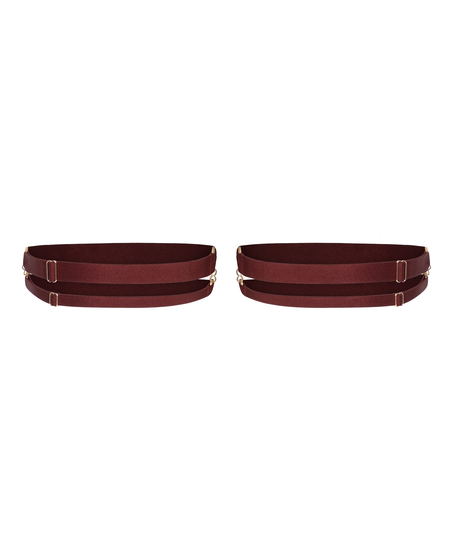 Elastic Leg Garters, Red