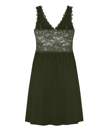 Nora Lace Slip Dress, Green