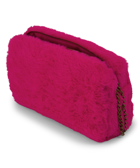 Make-up bag Fake fur, Pink