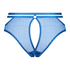 Pleasure Open-Crotch Brazilian Knickers, Blue