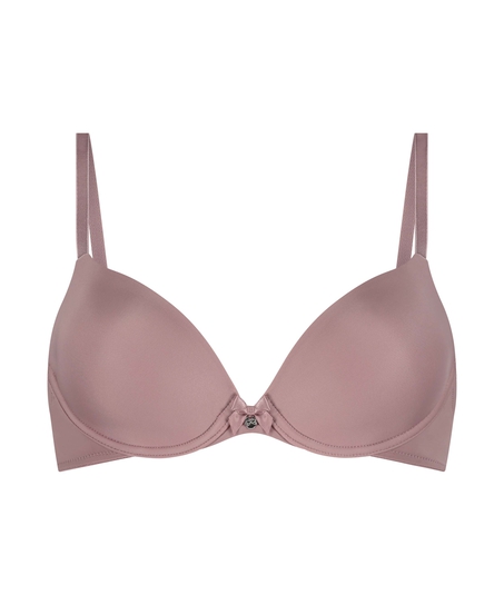 Plunge Padded Underwired Bra, Pink