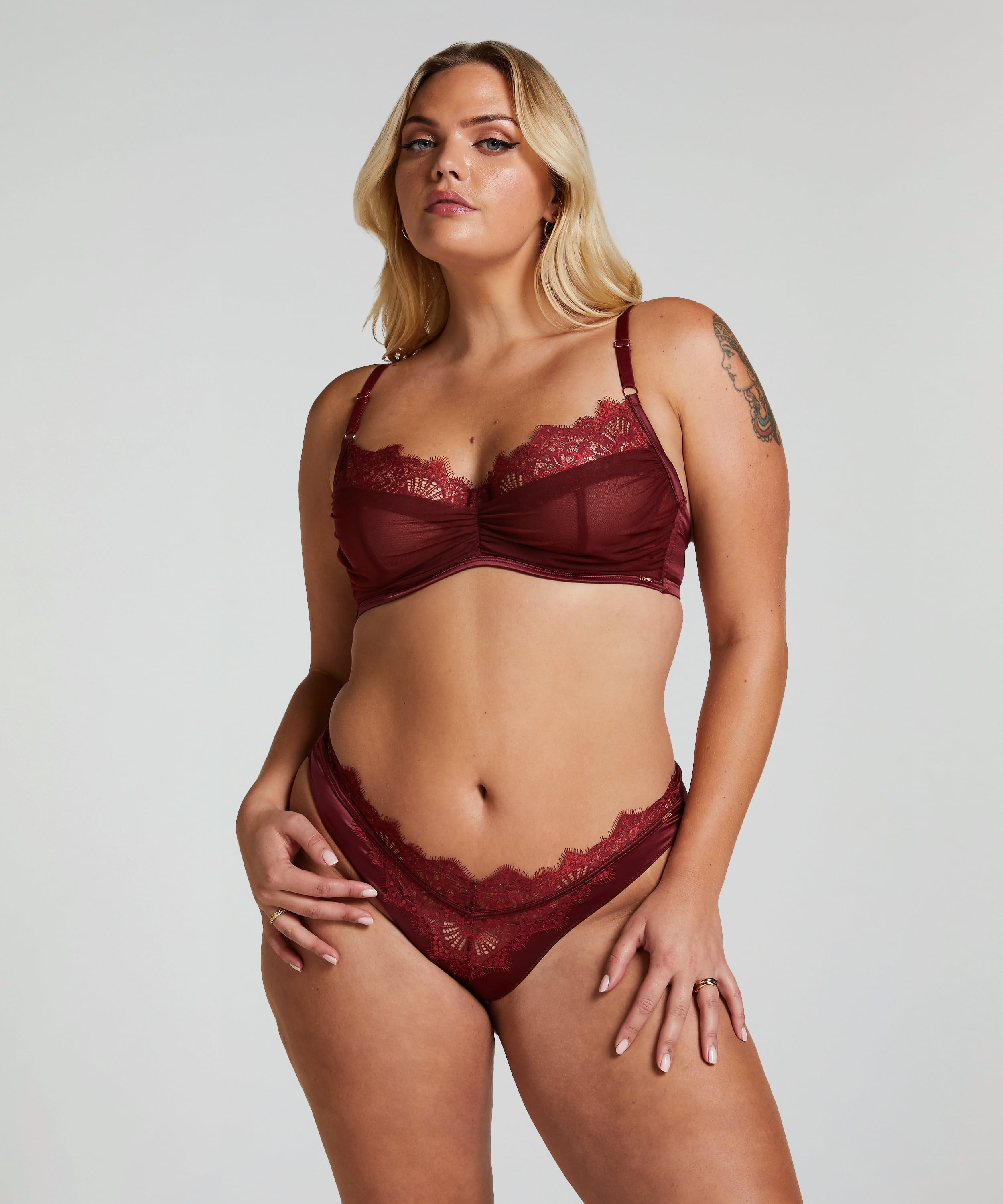 Zoe Non-Padded Underwired Bra, Red, main