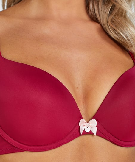 Plunge Padded Underwired Bra, Pink