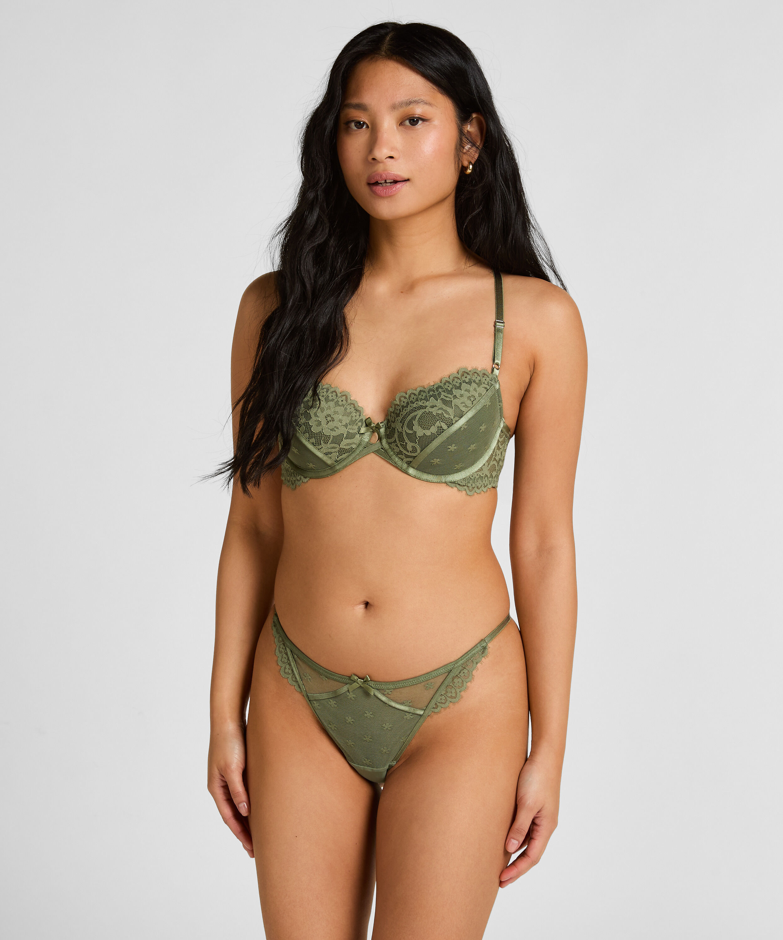 Valora Highleg Thong, Green