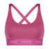 HKMX The Crop Logo Sports Bra Level 1, Pink