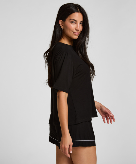 Pyjama Top Jersey Essential, Black