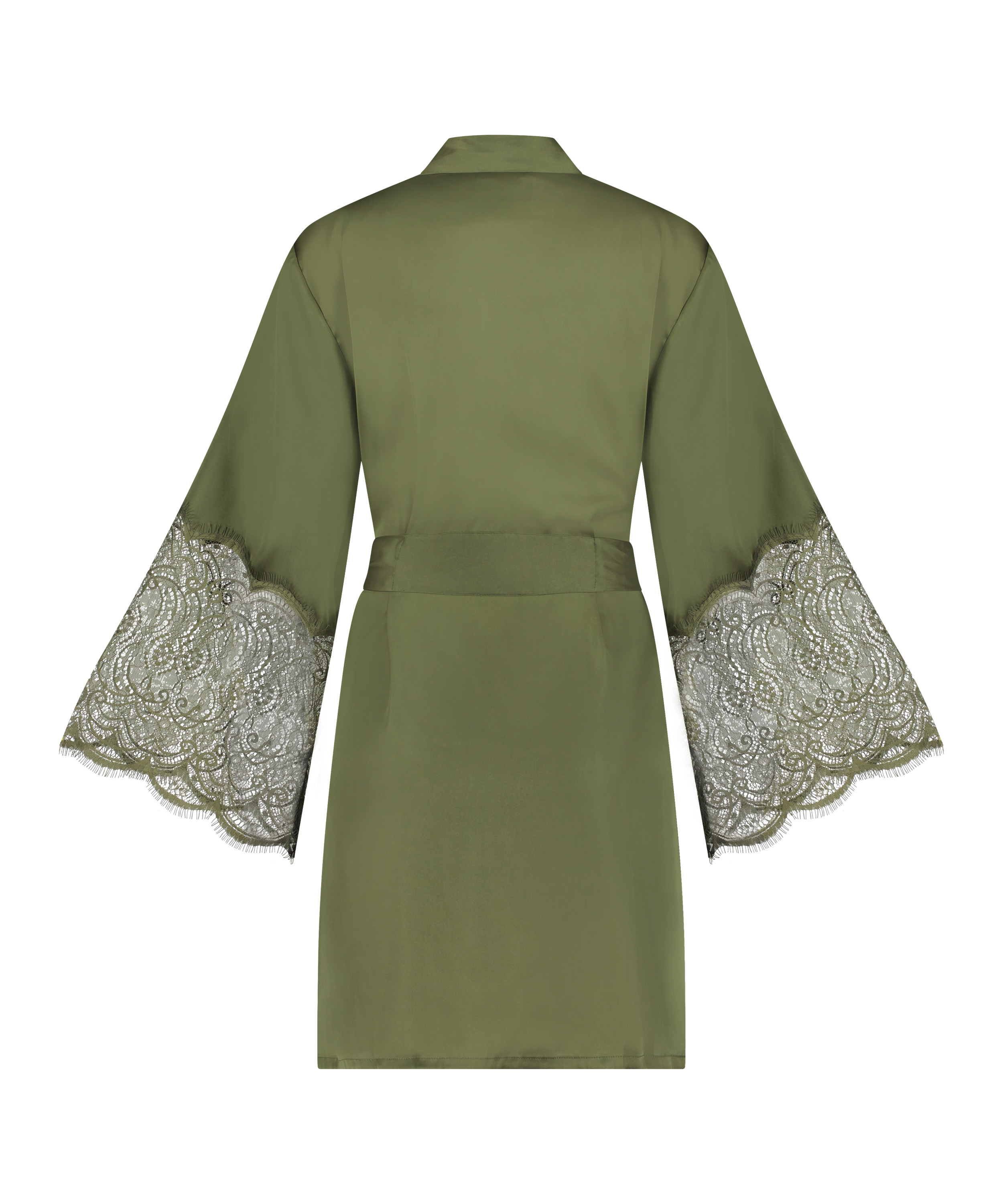 Satin Kimono, Green, main