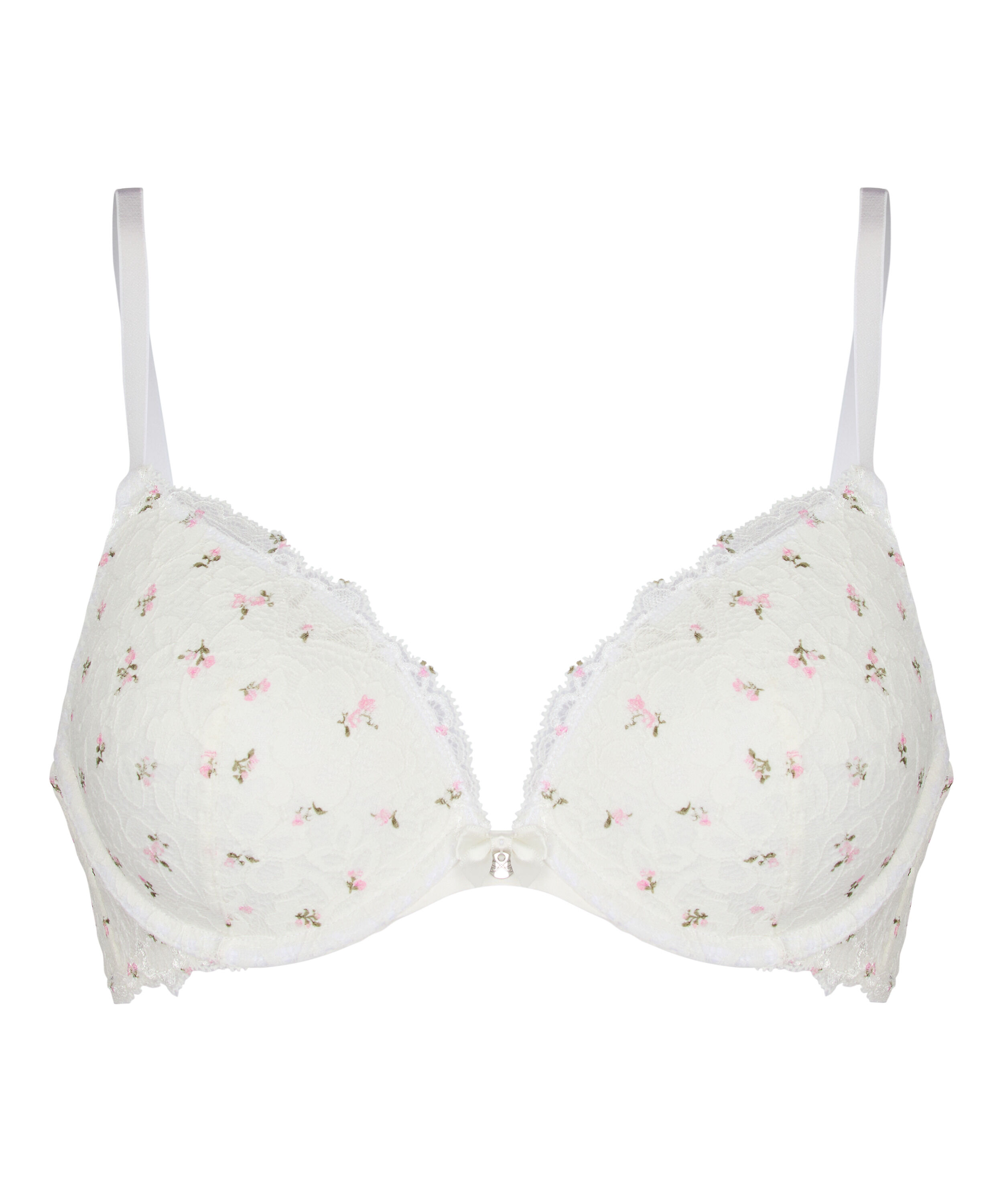 Marine Padded Push-Up Underwired Bra, White