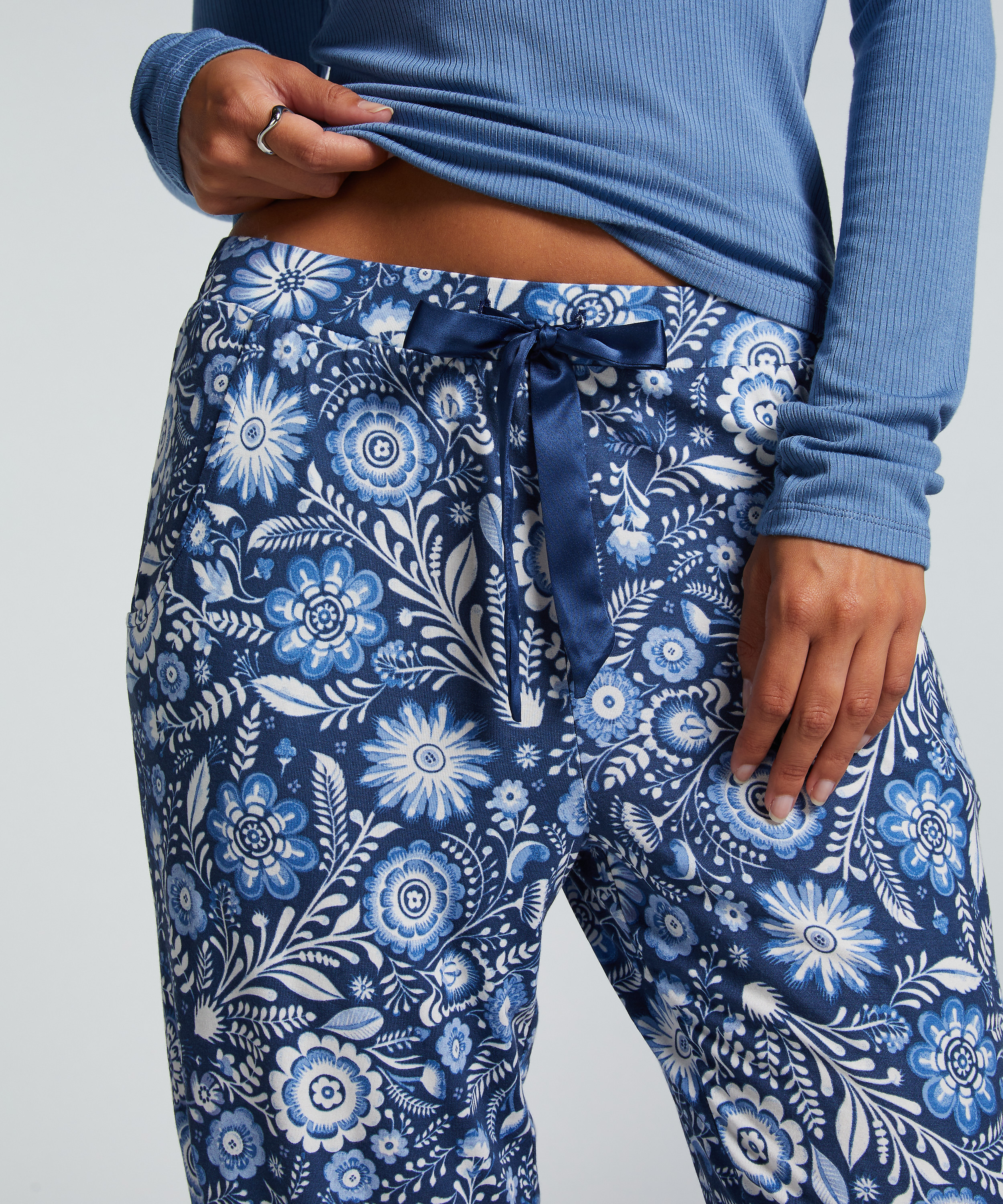 Jersey Pyjama Pants, Blue, main
