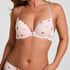 Plunge Padded Underwired Bra, Pink