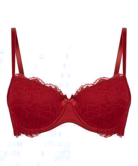 Teddy Padded Underwired Bra, Red