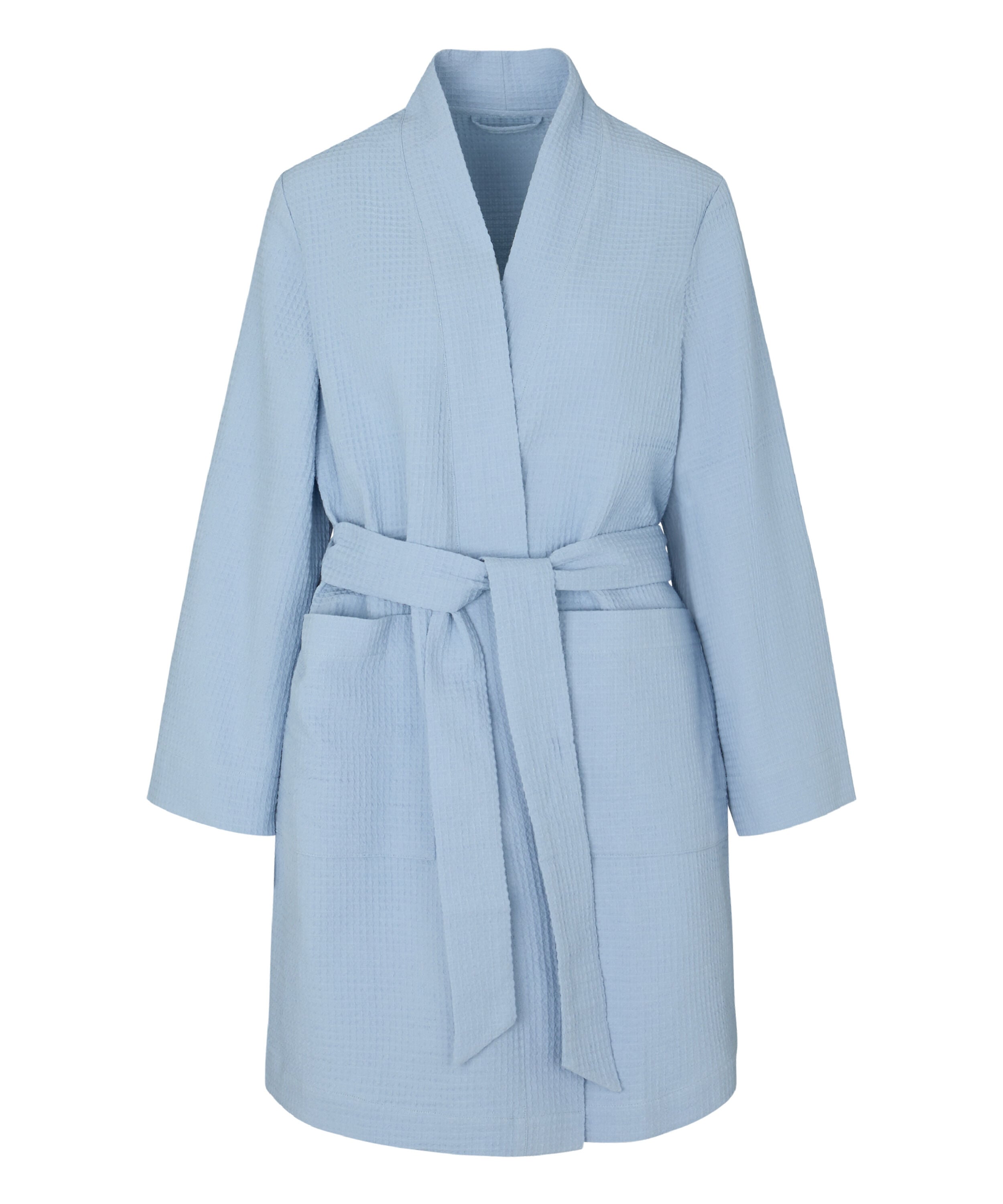 Waffle Bathrobe, Blue