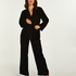 Petite Velvet Palazzo Trousers Lucy Hale, Black