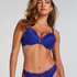 Marine Padded Push-Up Underwired Bra, Blue