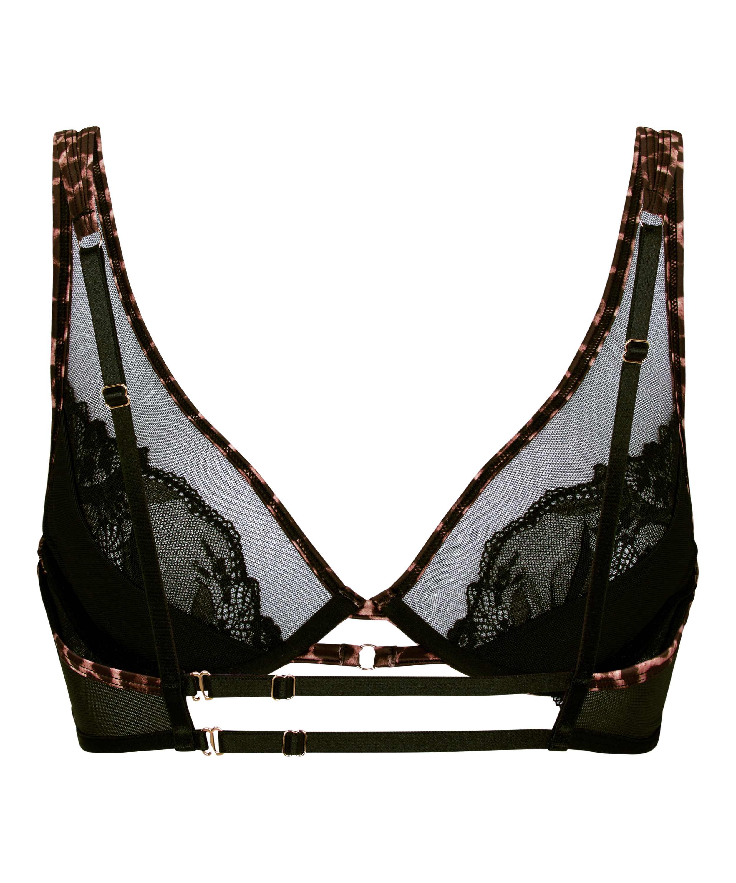 Non-Padded Underwired Longline Bra Tasha, Black, main