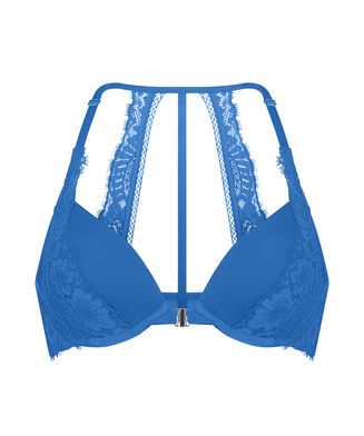 Milaan Padded Underwired Push-Up Bra, Blue