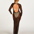 Long Sheer Dress, Black