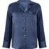 Ayla Satin Long-Sleeved Jacket, Blue