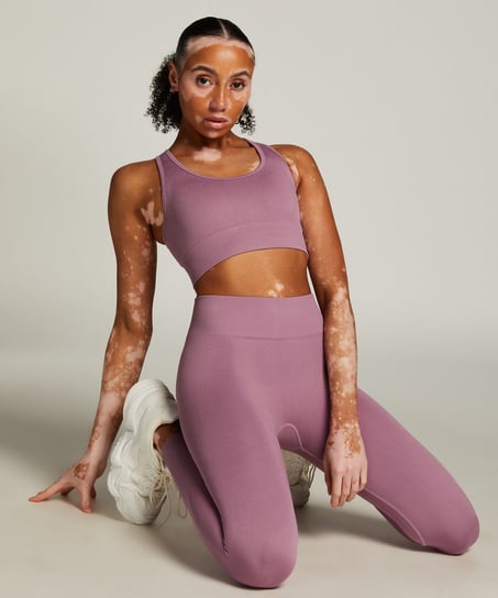 HKMX High waisted seamless sport legging, Purple