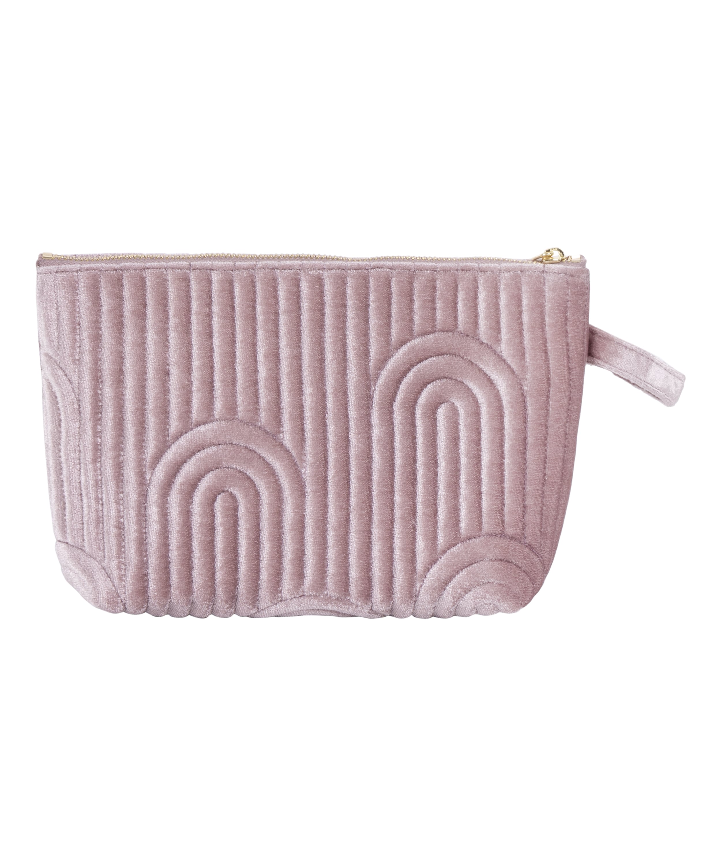 Velour Make-Up Bag Small, Purple, main