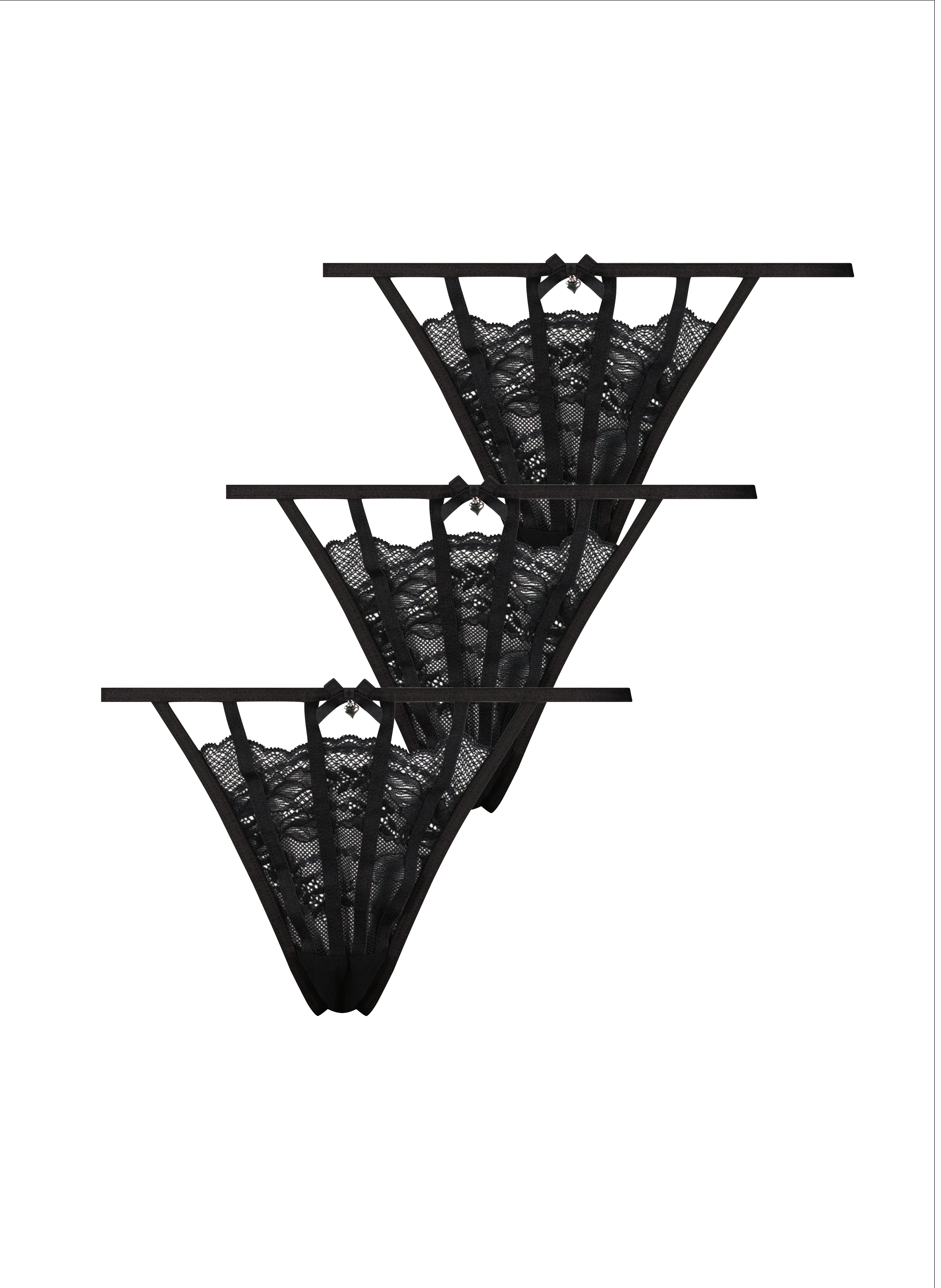 3-Pack Maxime Thong, Black, main