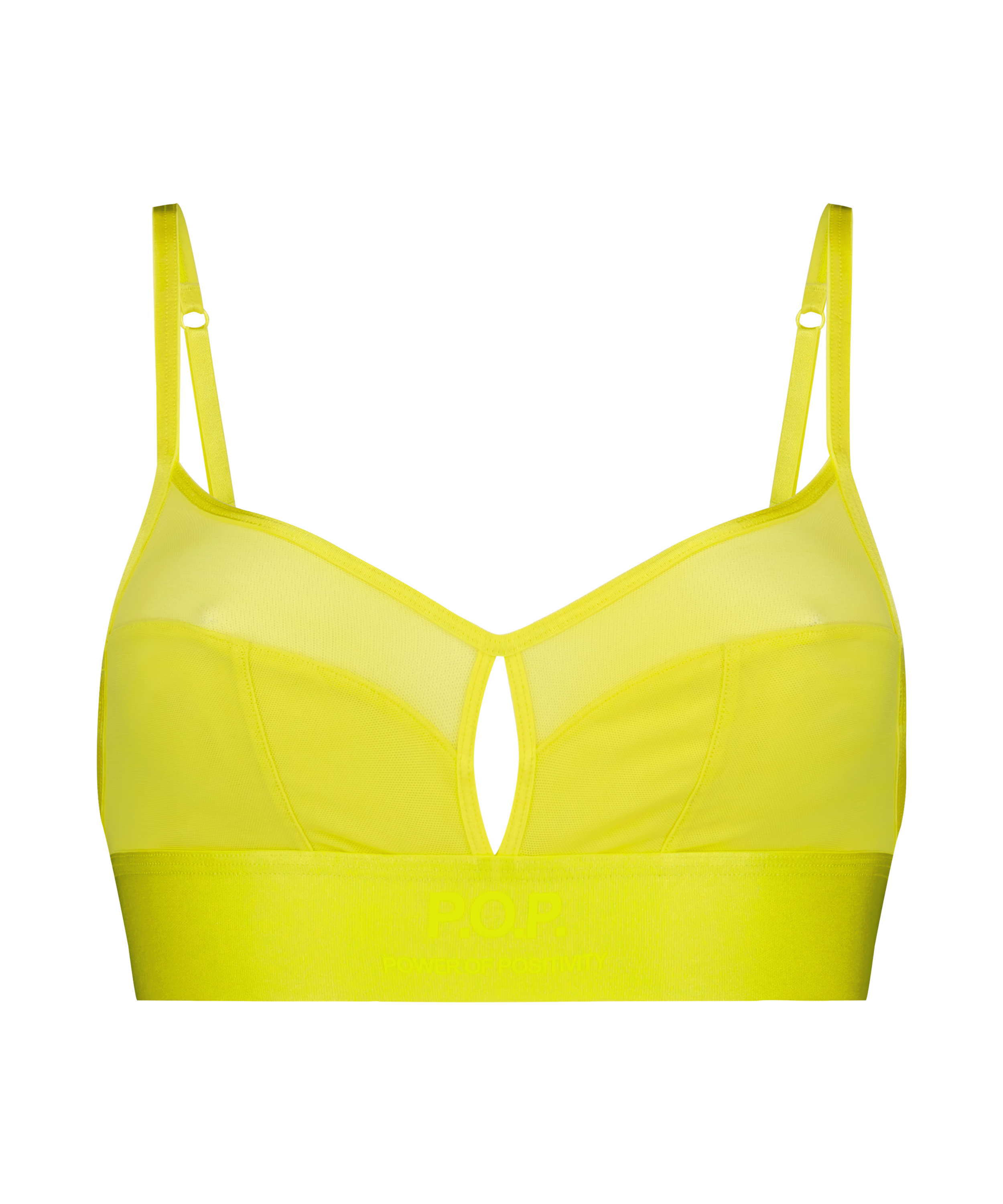 Bralette Mesh Flexing, Yellow, main