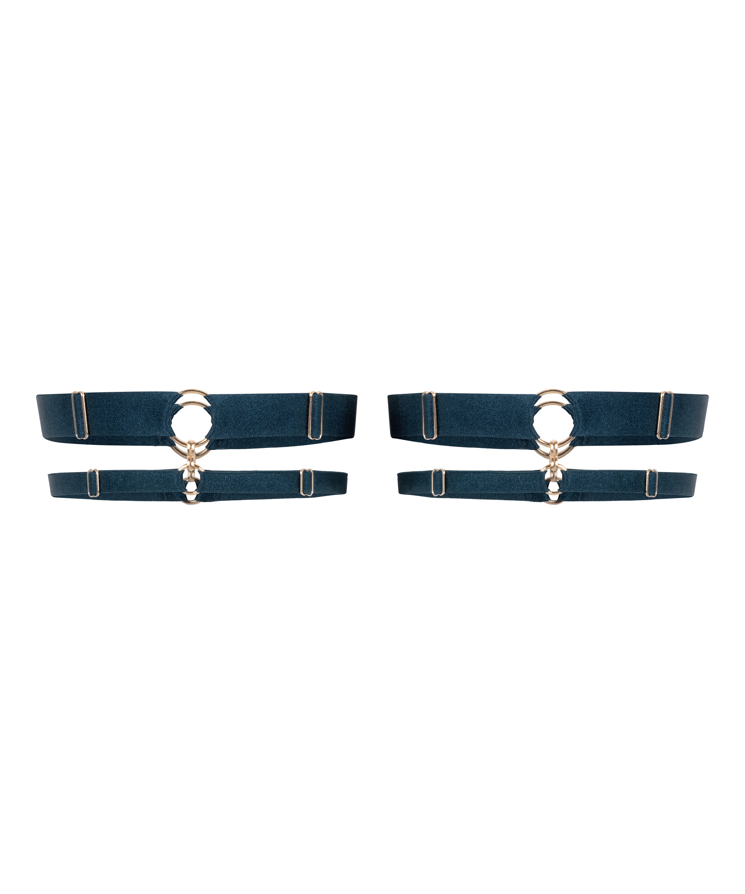 Elastic Leg Garters, Blue, main