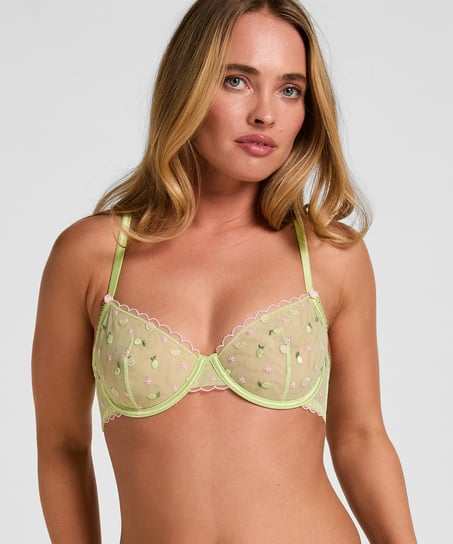 Non-Padded Underwired Bra Harriet, Green
