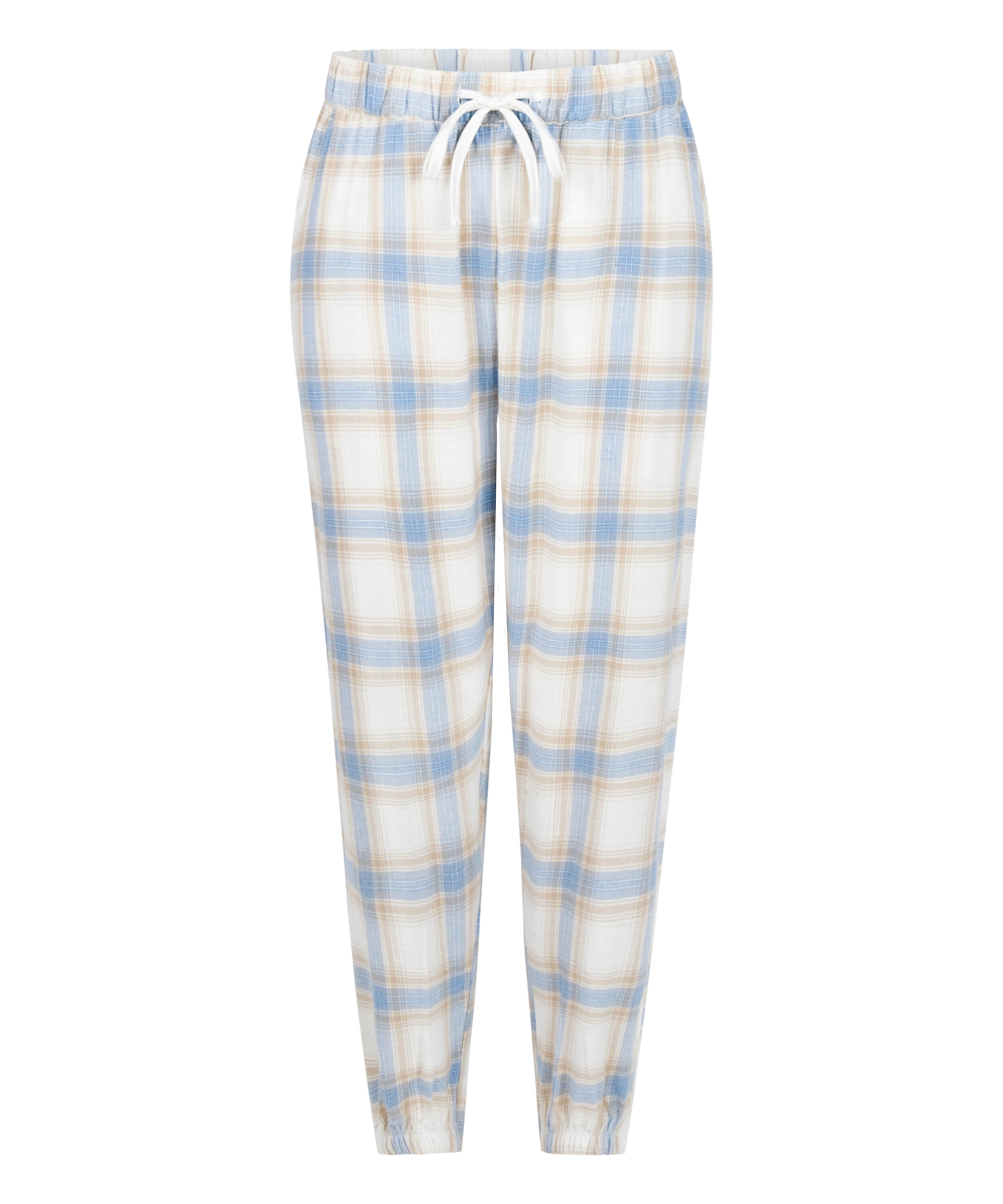 Petite Twill Check Pyjama Pants, Blue