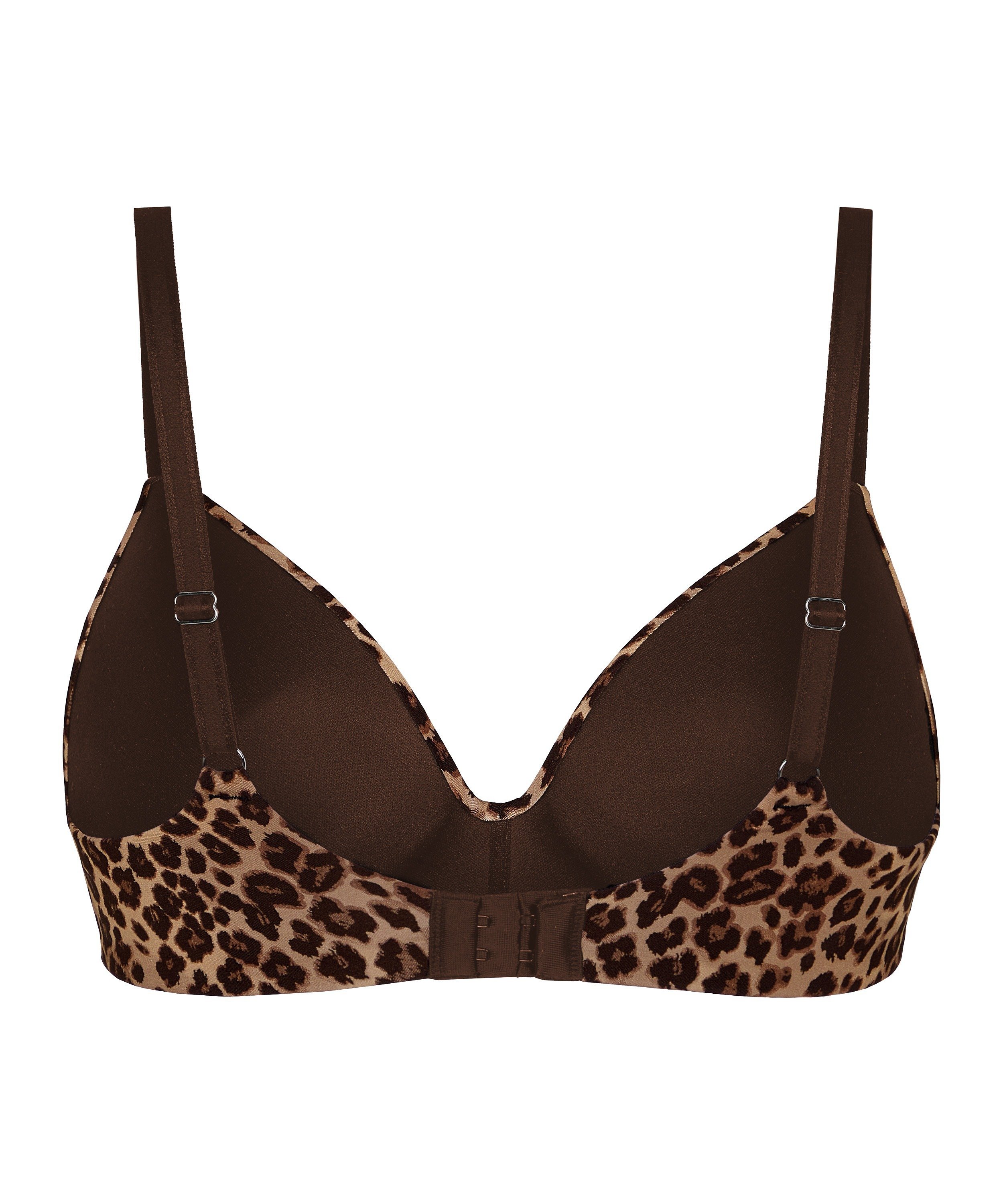 Mona padded non-underwired bra, Brown, main