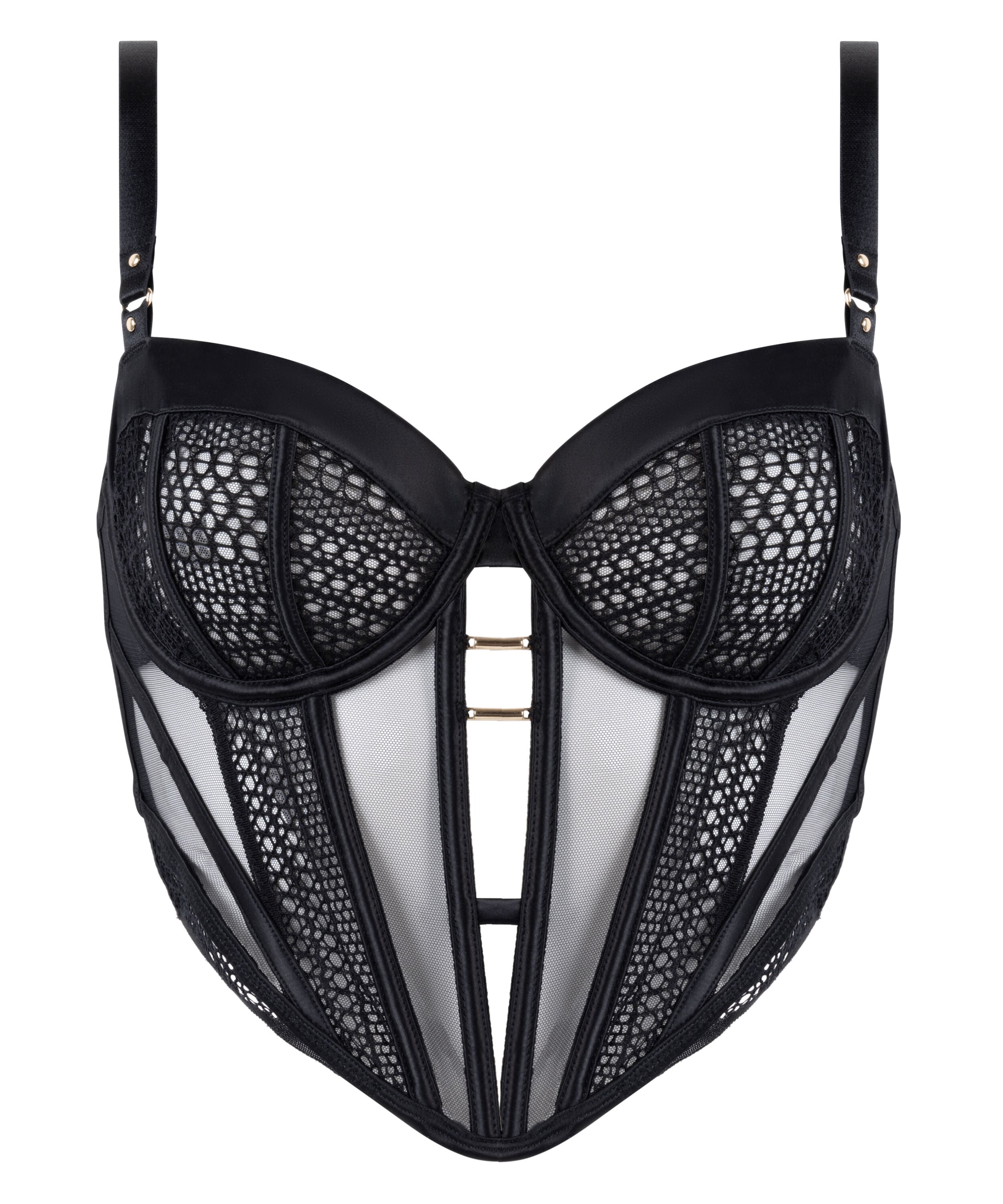 Missy Non-Padded Underwired Longline Bra, Black