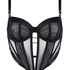 Missy Non-Padded Underwired Longline Bra, Black