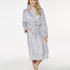 Fleece Bathrobe Short, Gray