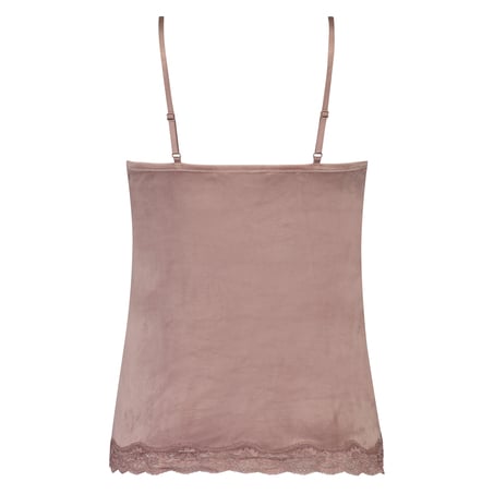 Velours Lace Cami Top, Pink