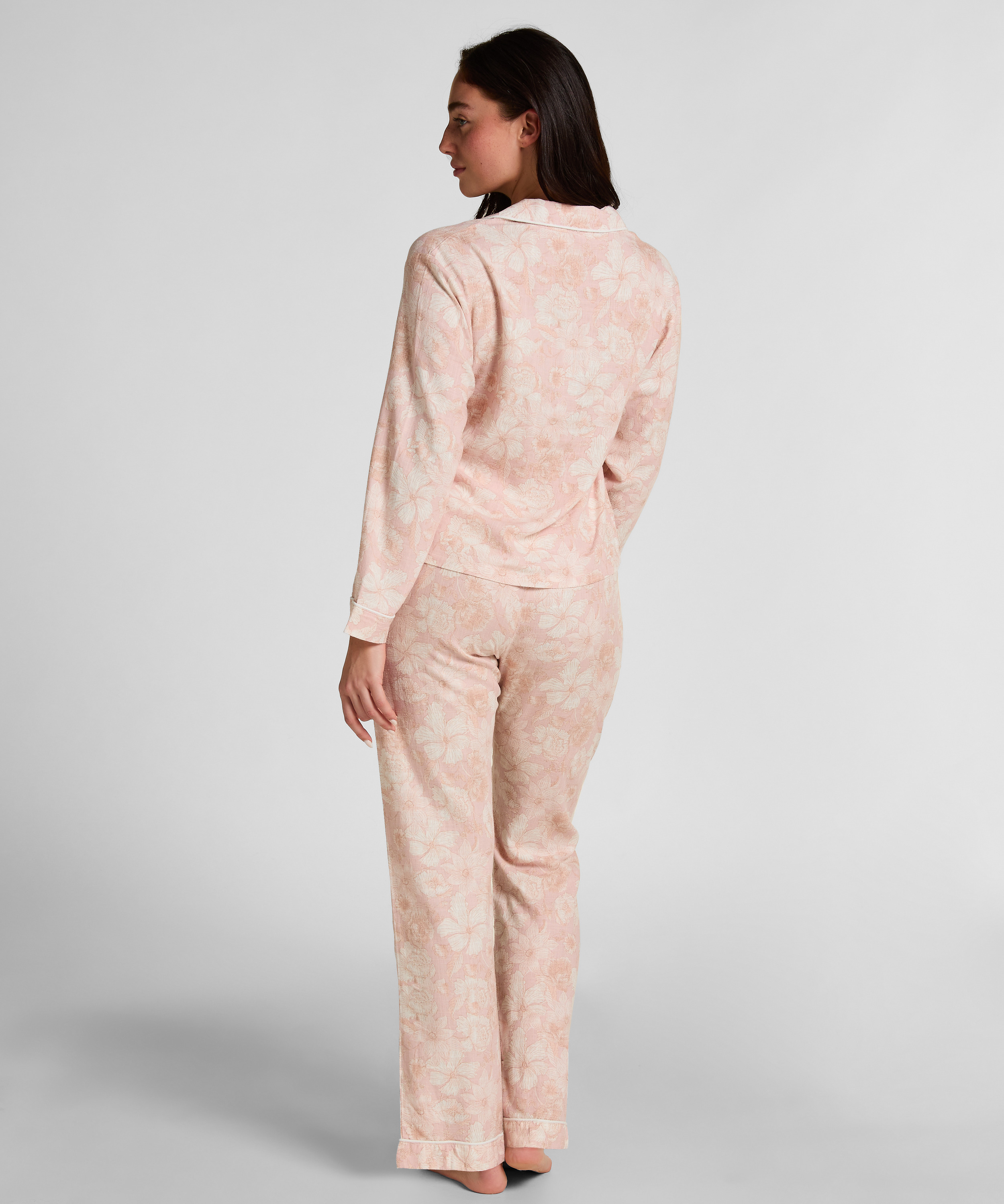 Flower Linen Jacket, Pink, main