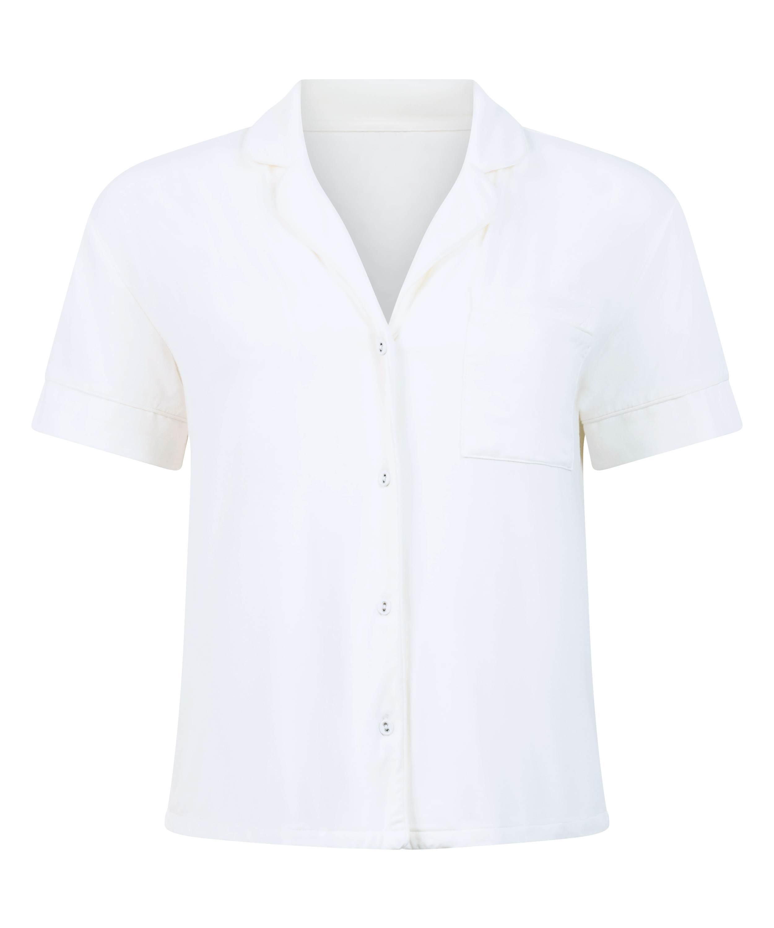 Pyjama Jacket Jersey Essential, White, main