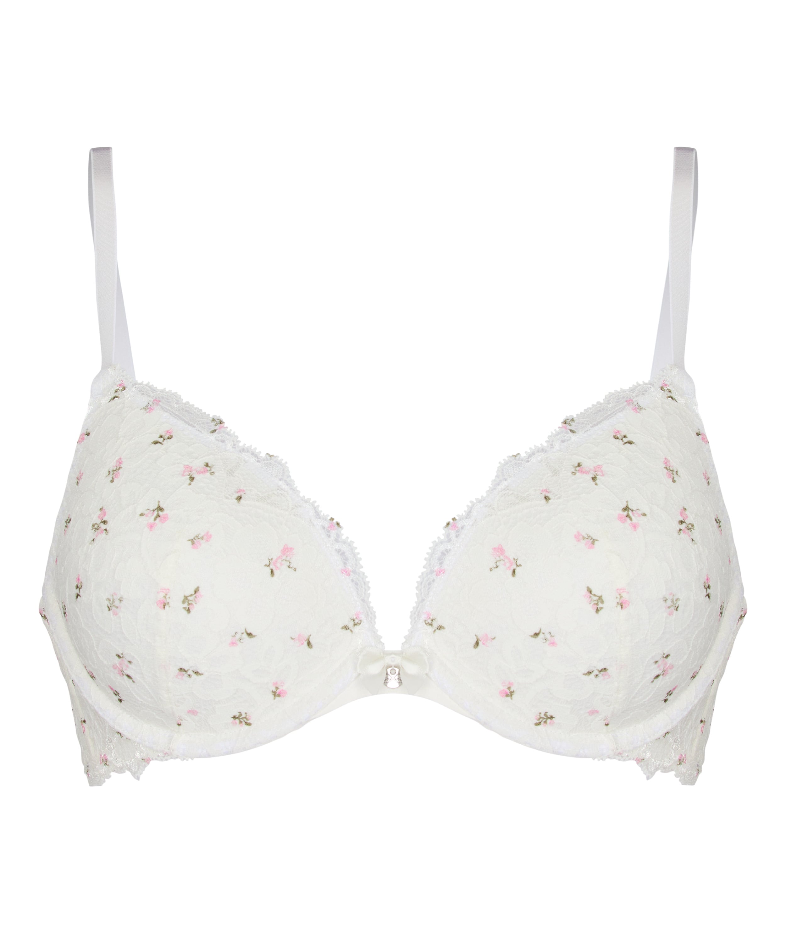 Marine Padded Push-Up Underwired Bra, White, main