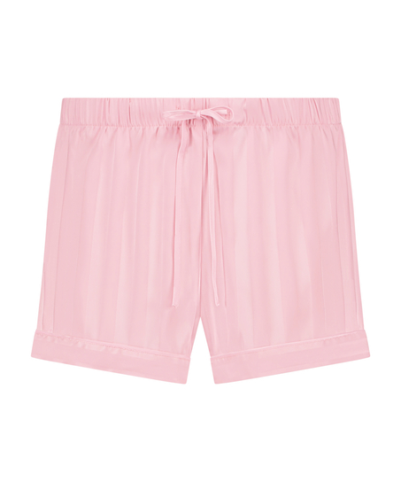 Satin pyjama shorts, Pink