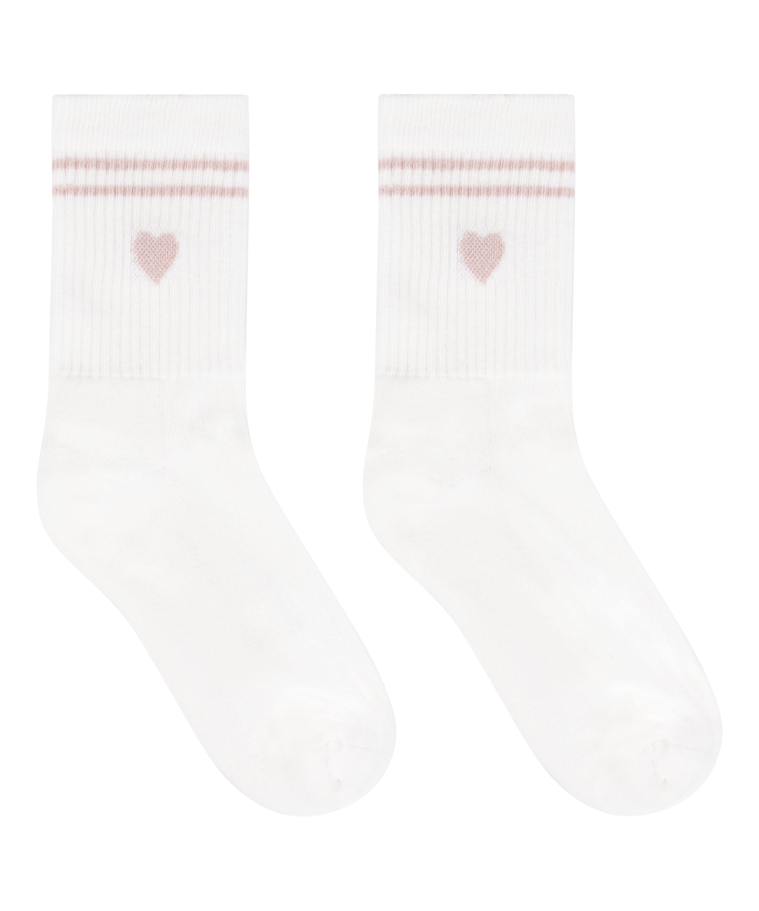 Cotton Crew Socks, White, main