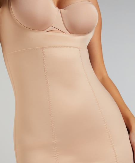 Sculpting scuba dress, Beige