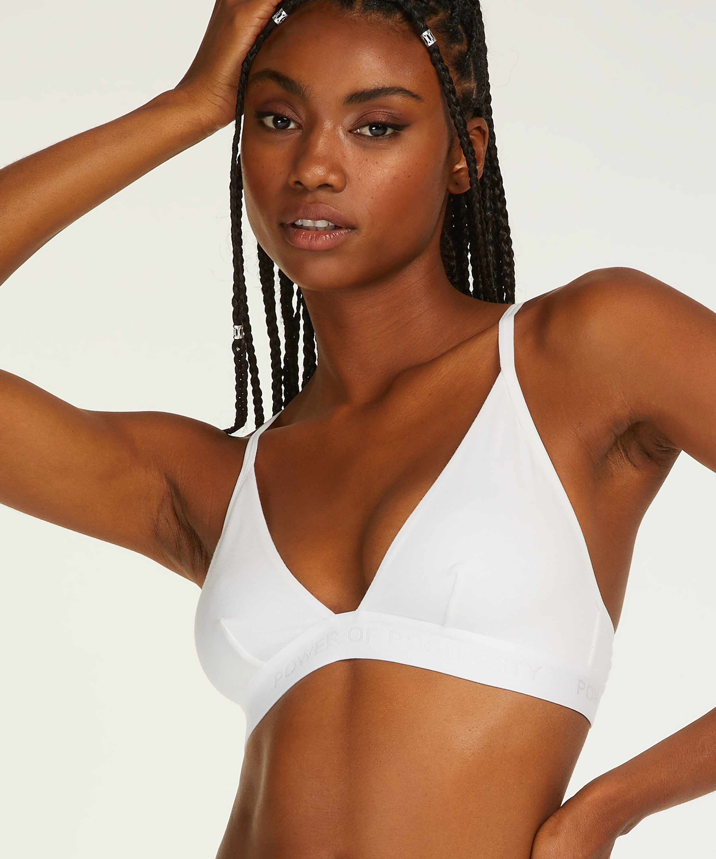 Cutie Triangle Bralette, White