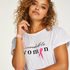 Short Sleeved Pink Ribbon Top, White