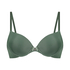Plunge Padded Underwired Bra, Green