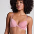 Plunge Padded Underwired Bra, Pink