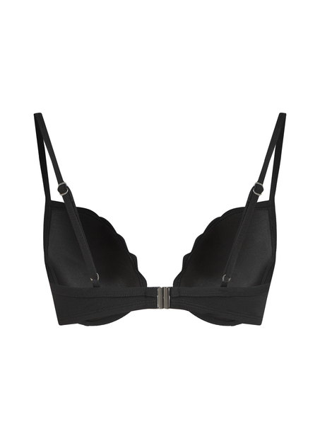 Scallop push-up underwired bikini top Cup A - E, Black
