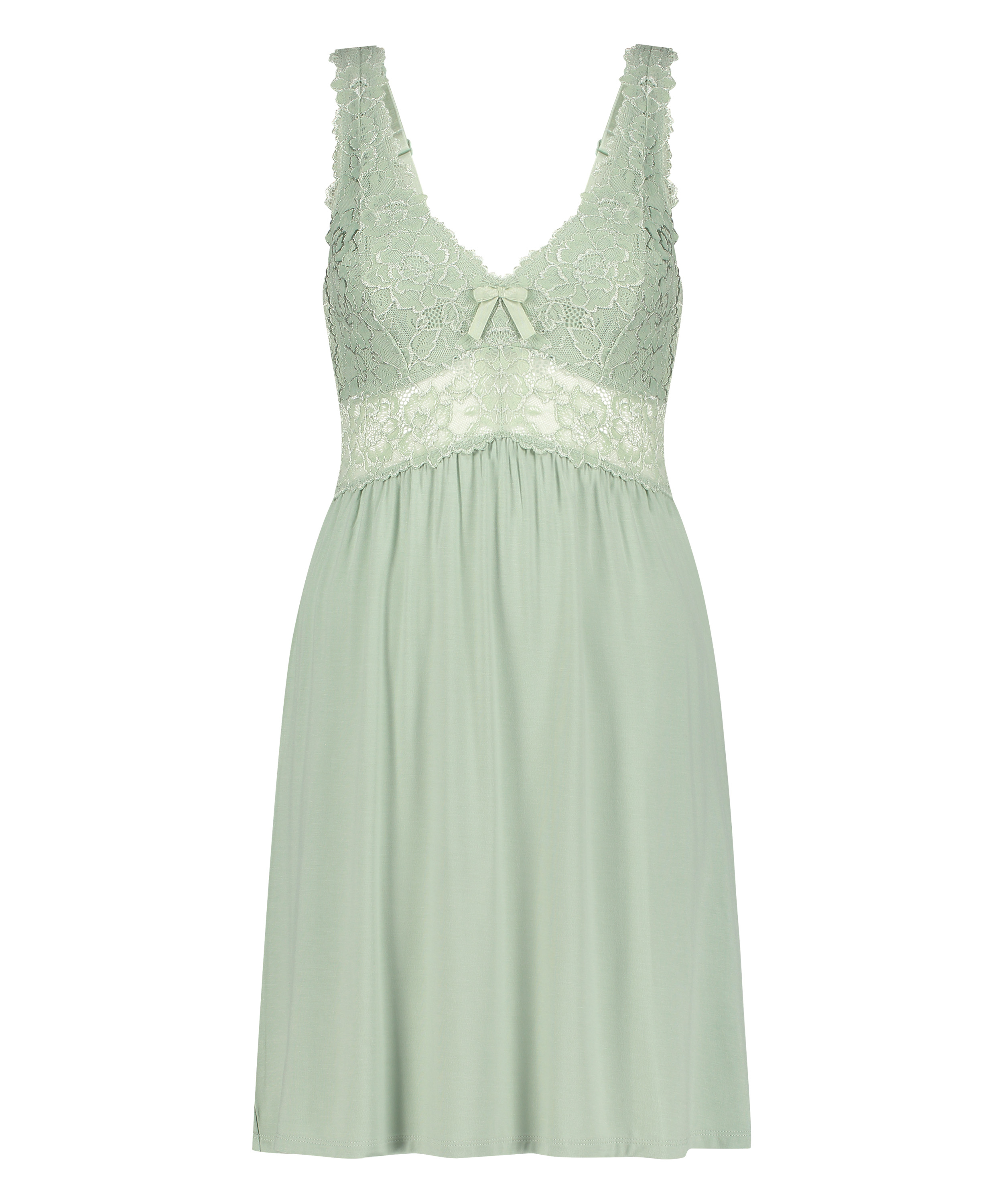 Nora Lace Slip Dress, Green, main