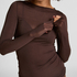 super soft Boatneck Shirt with Cashmere, Brown