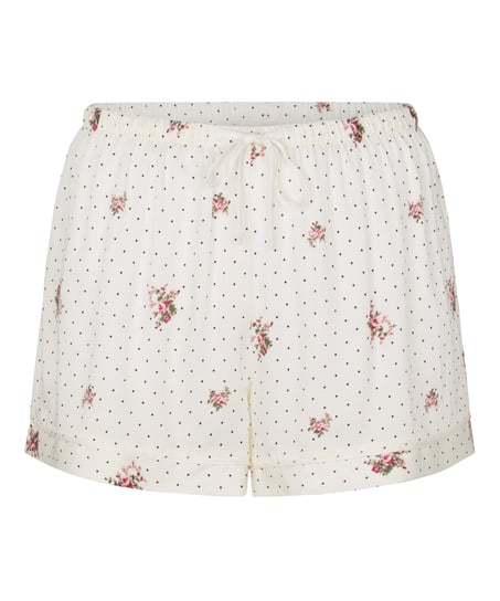 Pyjama Short Satin, White