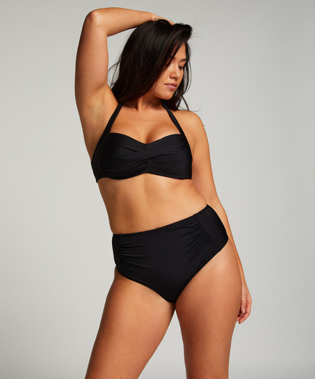 Luxe Bandeau Bikini Top, Black